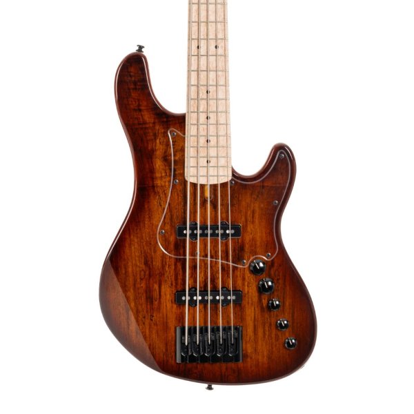 Cort GB-FUSION-5-ABB GB-Fusion 5-String Bass w/Gig Bag, Antique Brown Burst