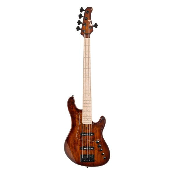 Cort GB-FUSION-5-ABB GB-Fusion 5-String Bass w/Gig Bag, Antique Brown Burst