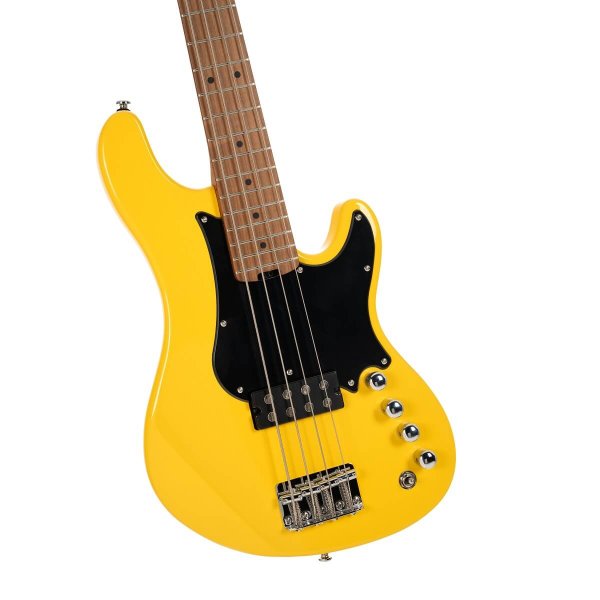 Cort GB-SHORTSCALE-YC GB Series Short Scale 4 String Bass, Yellow Crush