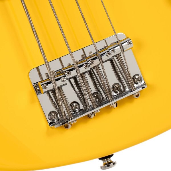 Cort GB-SHORTSCALE-YC GB Series Short Scale 4 String Bass, Yellow Crush