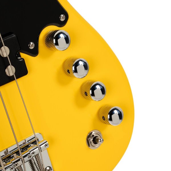 Cort GB-SHORTSCALE-YC GB Series Short Scale 4 String Bass, Yellow Crush