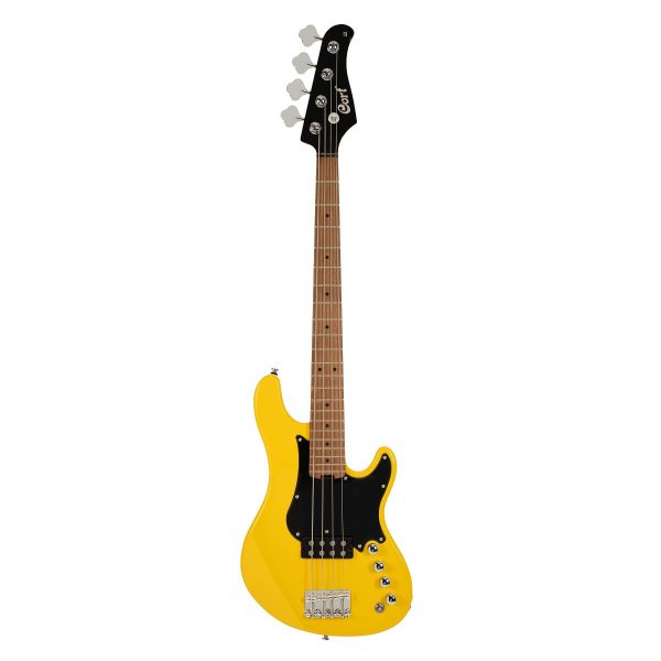 Cort GB-SHORTSCALE-YC GB Series Short Scale 4 String Bass, Yellow Crush