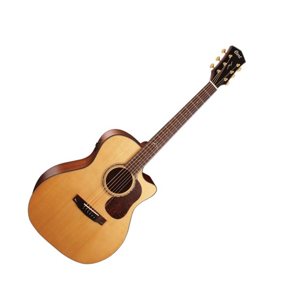 Cort GOLD-A6-CASE-NAT Gold Series Grand Auditorium Guitar w/Case, Natural