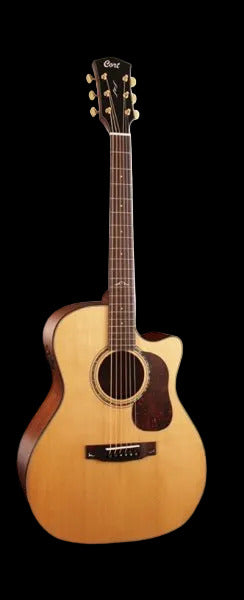 Cort GOLD-A6-CASE-NAT Gold Series Grand Auditorium Guitar w/Case, Natural