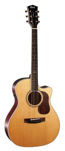 Cort GOLD-A8-CASE-NAT Gold Series Grand Auditorium Acoustic-Electric Guitar w/Case, Natural