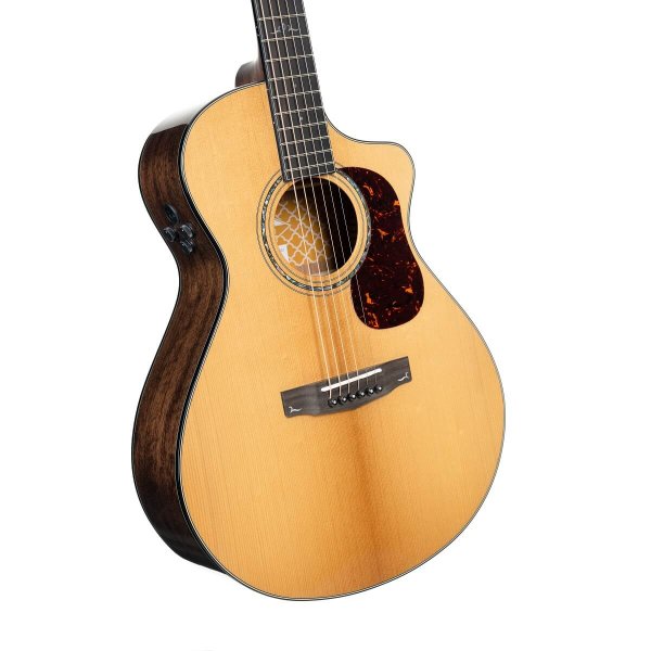 Cort GOLD-MC6-OVANGKOL-NAT Gold Series MC6 Ovangkol Acoustic-Electric Cutaway, Natural Gloss