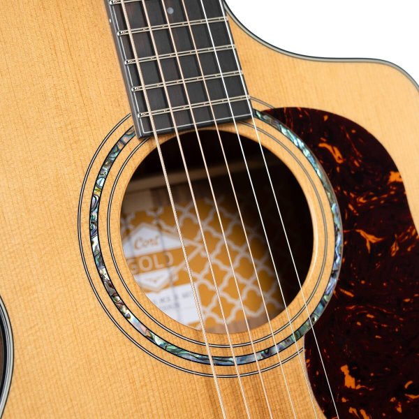 Cort GOLD-MC6-OVANGKOL-NAT Gold Series MC6 Ovangkol Acoustic-Electric Cutaway, Natural Gloss