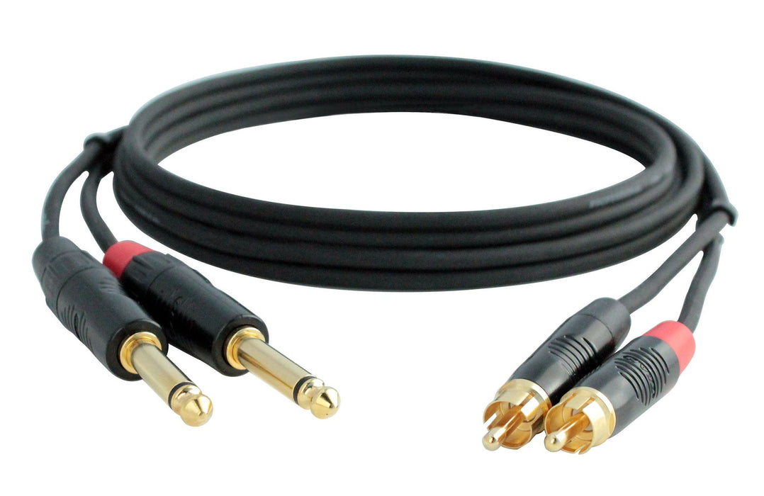 Digiflex Cable double RCA à double 1/4 TS 3'