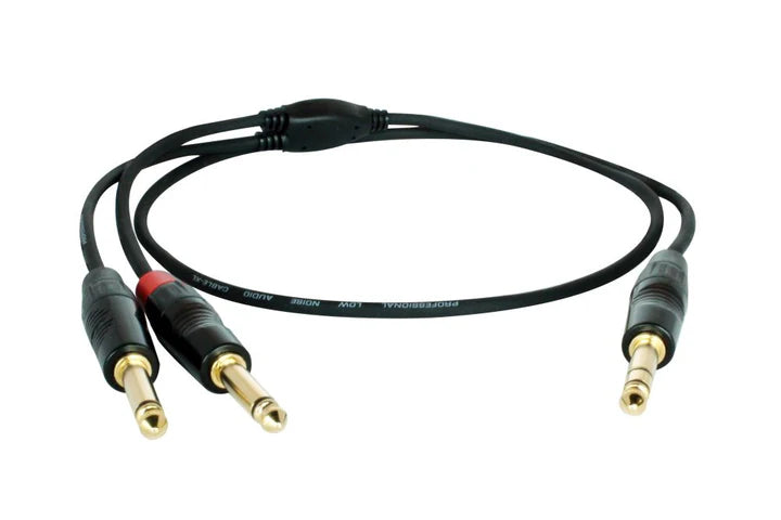 Digiflex Cable 6' Pro - 1/4 TRS @ 2x 1/4 Mono