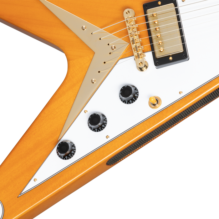 Epiphone Korina Flying V White Pickguard W/Case