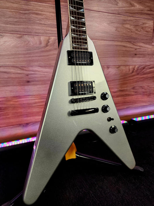 Gibson Dave Mustaine Signature Flying V EXP, Silver Metallic - Used