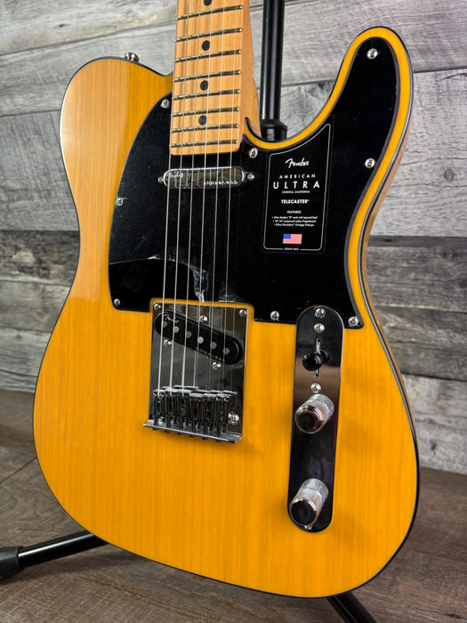 Fender American Ultra Maple Neck, w/hardshell case, Butterscotch Blonde - Used