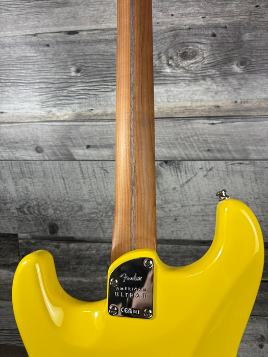Fender Limited Edition American Ultra II Stratocaster HSS, Roasted Maple Fingerboard, Graffiti Yellow