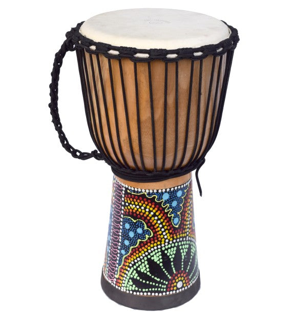 Ecko 50cm Painted Djembe, Natural Blond