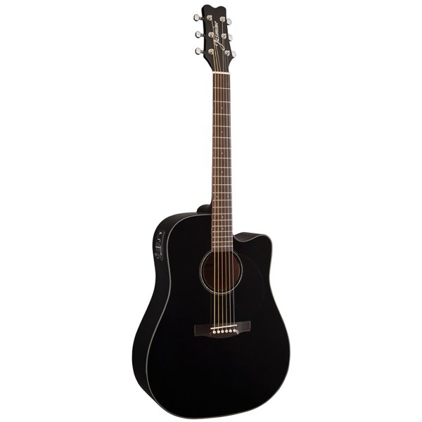 Jasmine J-Series Acoustic-Electric Guitar, Black