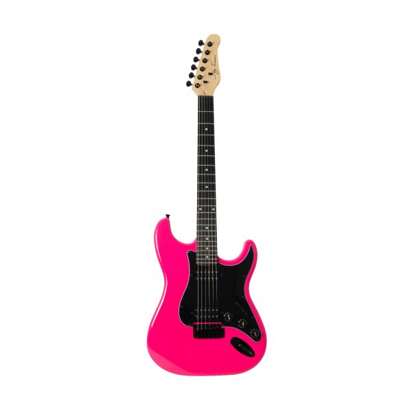 Jay Turser  JT-120-HP Double-Cutaway Electric Guitar w/Dual Humbuckers, Hot Pink