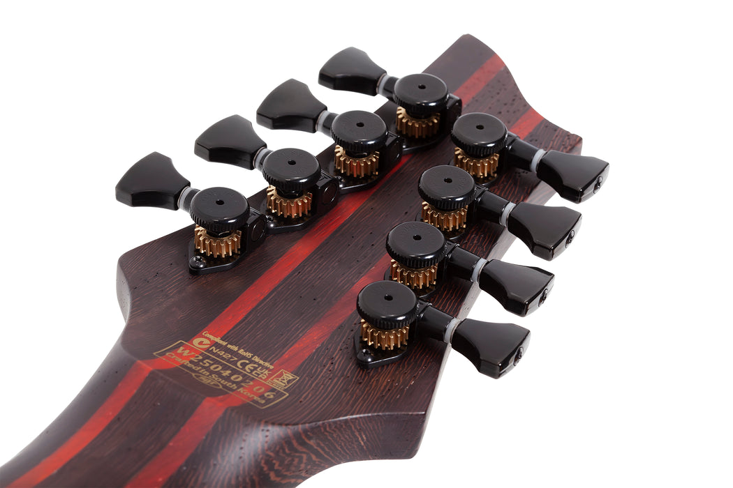 Schecter John Browne Tao-8 Left-Handed 8-String Electric Guitar, Ozone Burst