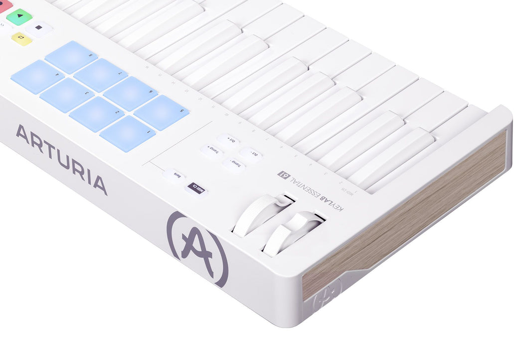 Arturia KeyLab Essential 61 MK3 Universal MIDI Controller Keyboard, Alpine White