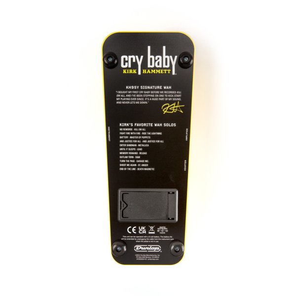 Dunlop Kirk Hammett Cry Baby Wah, Yellow Sparkle Edition
