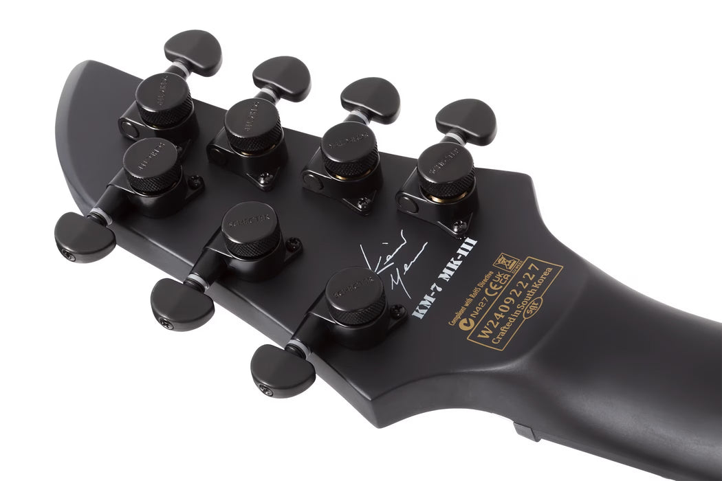 Schecter Km-7 MK-III Ex Electric Guitar, Satin Black Open Pore