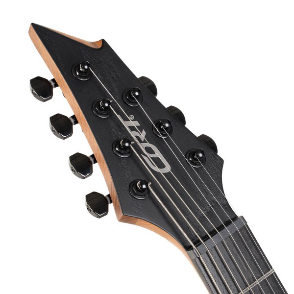 Cort KX707-EVERTUNE-BAG-OPBK KX Series 7-String Electric Guitar Evertune  w/Gig Bag, Open Pore Black