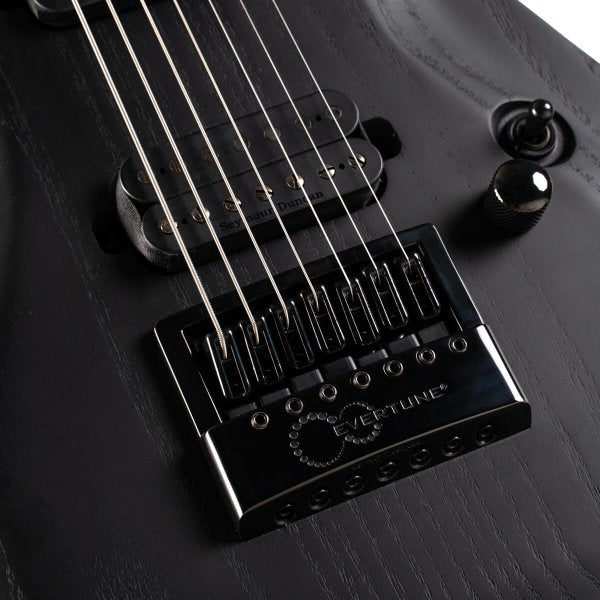 Cort KX707-EVERTUNE-BAG-OPBK KX Series 7-String Electric Guitar Evertune  w/Gig Bag, Open Pore Black