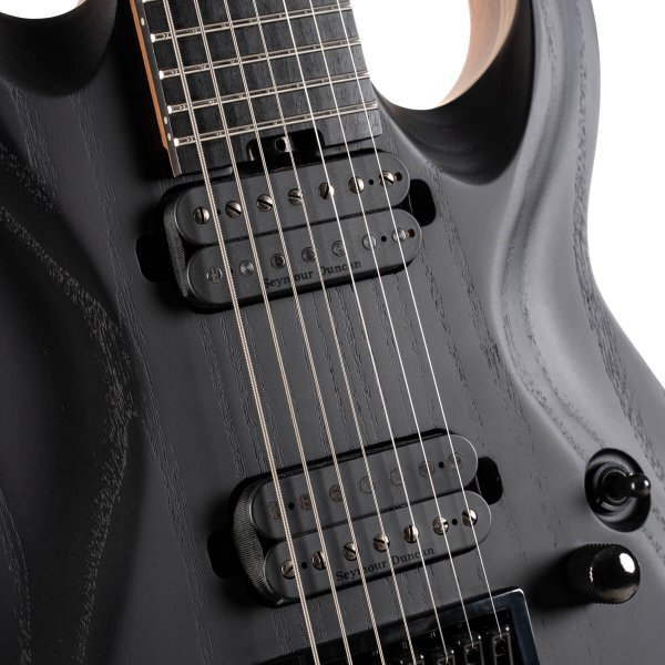 Cort KX707-EVERTUNE-BAG-OPBK KX Series 7-String Electric Guitar Evertune  w/Gig Bag, Open Pore Black