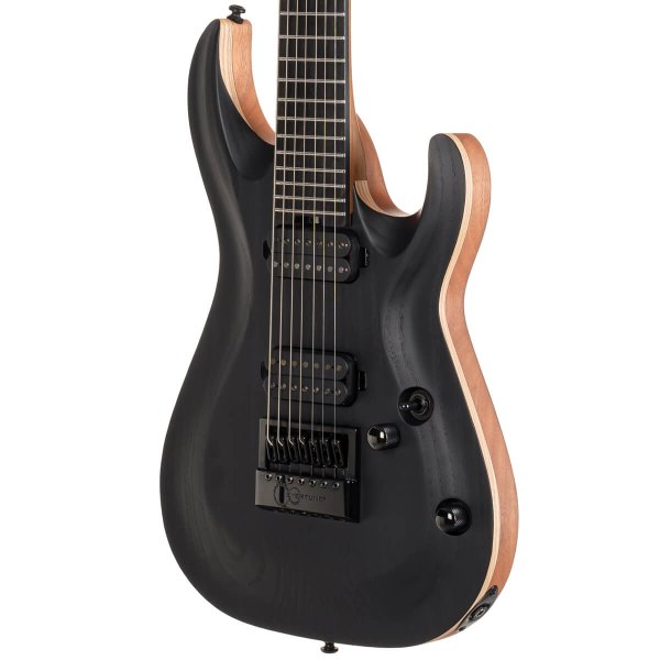 Cort KX707-EVERTUNE-BAG-OPBK KX Series 7-String Electric Guitar Evertune  w/Gig Bag, Open Pore Black