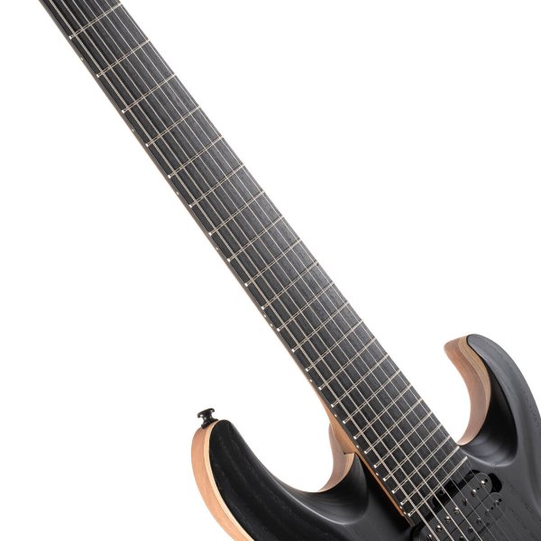 Cort KX707-EVERTUNE-BAG-OPBK KX Series 7-String Electric Guitar Evertune  w/Gig Bag, Open Pore Black