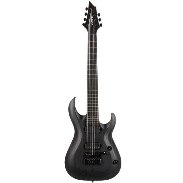 Cort KX707-EVERTUNE-BAG-OPBK KX Series 7-String Electric Guitar Evertune  w/Gig Bag, Open Pore Black
