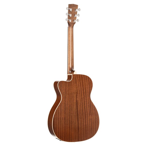 Cort L100OCF-CED-BKS Luce Series OM Acoustic Guitar, Black Satin