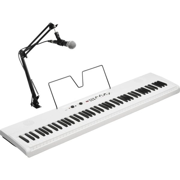Korg Liano Live 88-Key Digital Piano w/Light Touch Action & Microphone, White