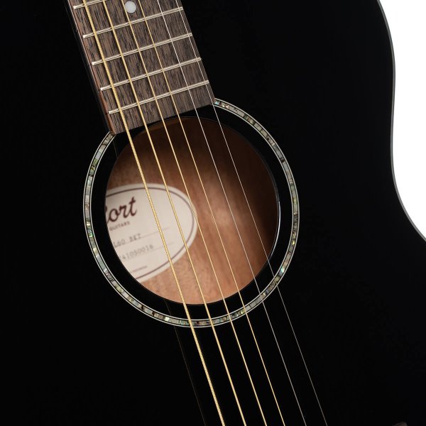 Cort L60-BK Luce Series Acoustic Guitar, Black Gloss