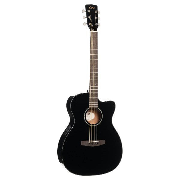 Cort L60CE-BK Luce Series Acoustic-Electric Guitar, Black Gloss