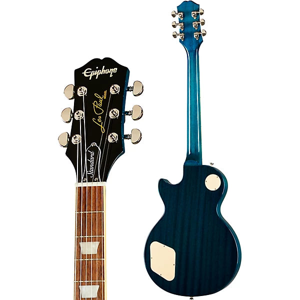 Epiphone Les Paul Standard 60s Quilt Top Electric Guitar, Trans Blu