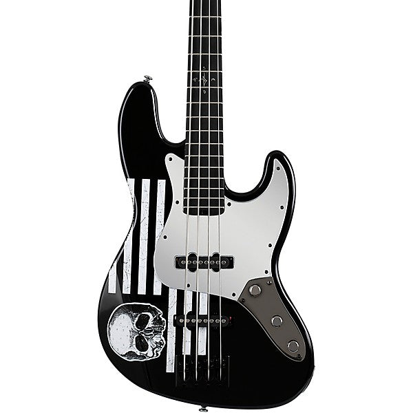 Schecter JD DeServio J-4 Black Flag Bass Black