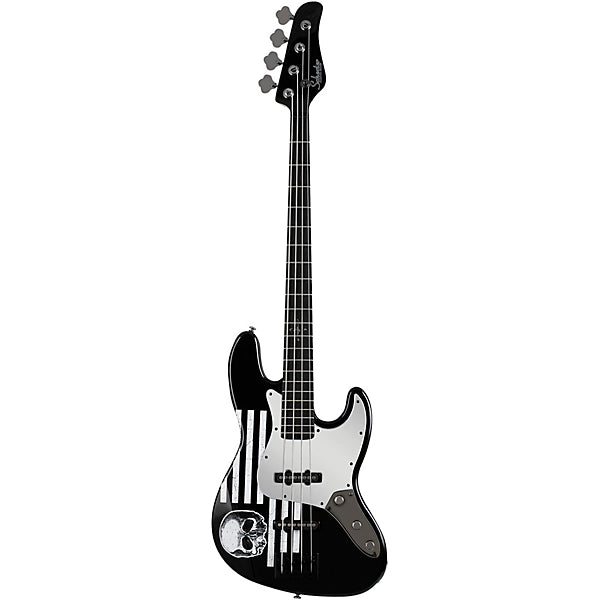 Schecter JD DeServio J-4 Black Flag Bass Black