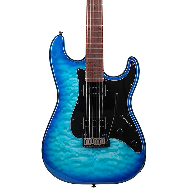 Schecter Traditional Pro Electric Guitar w/ Roasted Maple Fretboard Transparent Blue Burst