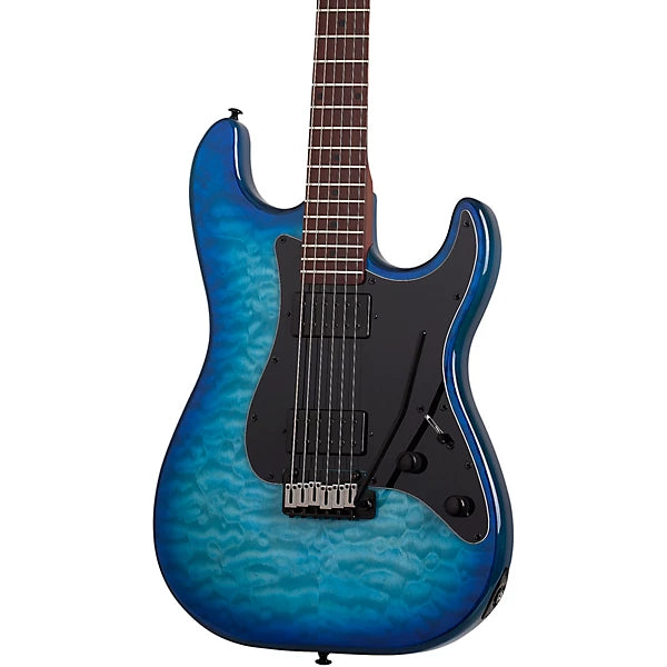 Schecter Traditional Pro Electric Guitar w/ Roasted Maple Fretboard Transparent Blue Burst