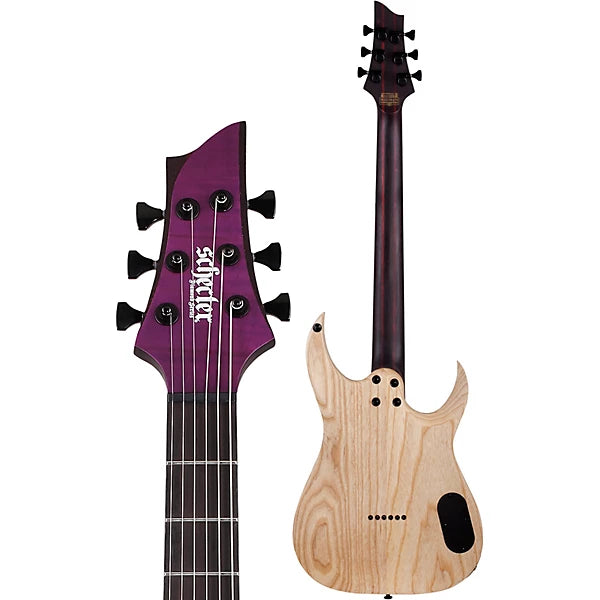 Schecter John Browne Tao-6 Left-Handed Satin Trans Purple