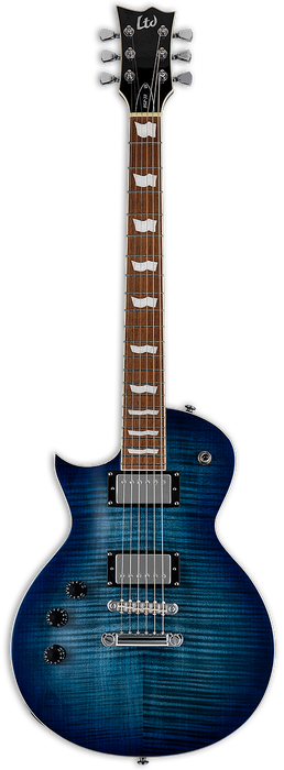 ESP LTD EC-256 - Flame Maple Left-Handed - Cobalt Blue