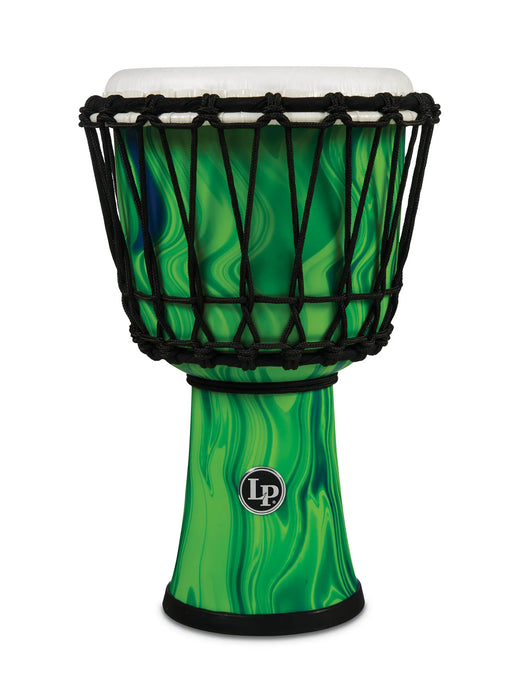 Latin Percussion World 7'' Rope Circle Djembe Green Marble - LP1607GM