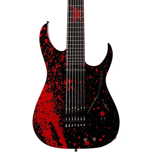 Schecter Sullivan King Banshee-7 Fr Sustainiac Obsidian Blood