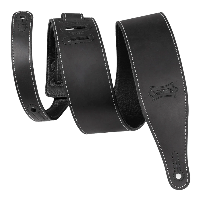 Levy's 2.5" Pull-Up Butter Leather Strap Black