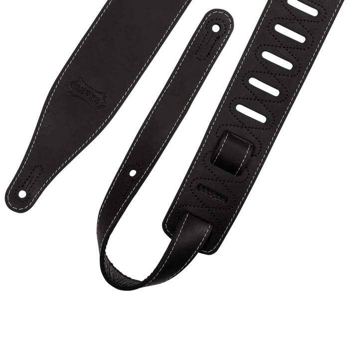 Levy's 2.5" Pull-Up Butter Leather Strap Black