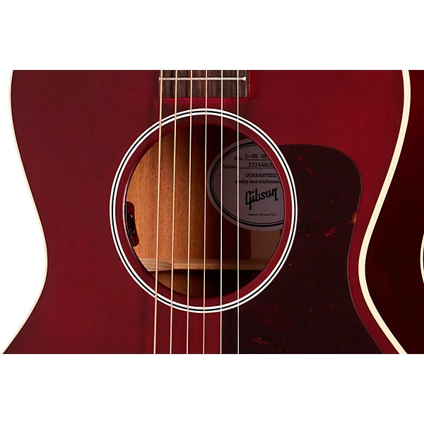 Gibson L-00 Guitare acoustique/électrique spéciale avec étui Softshell – Rouge vin satiné
