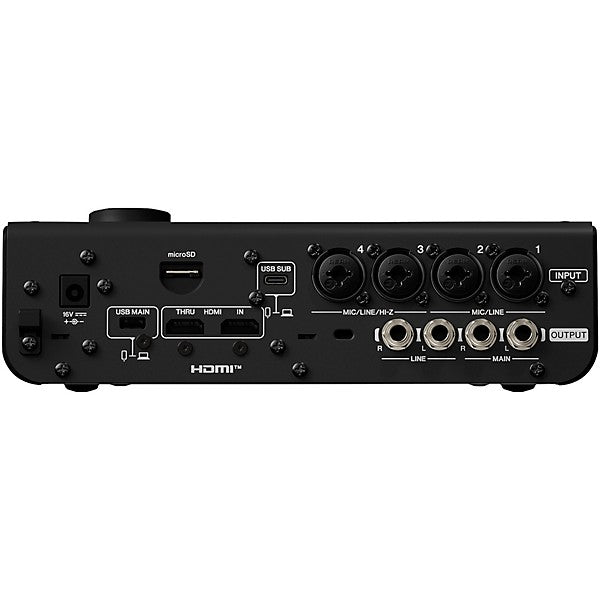 Yamaha URX44V B 6x4 USB-C Audio/Video Interface, Black