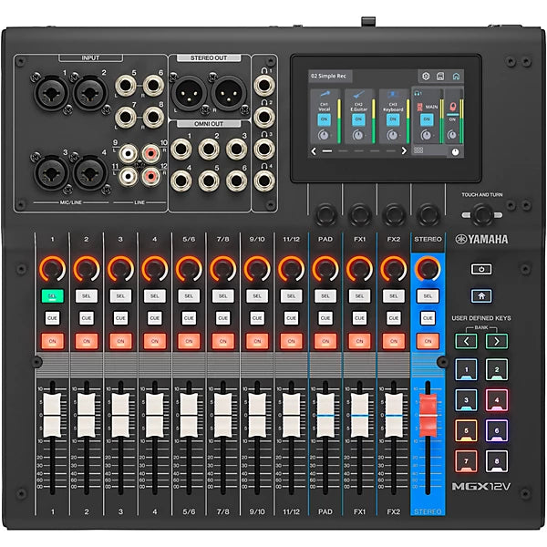 Yamaha MGX12V B 18-Channel Digital Mixing Console w/Video Interface