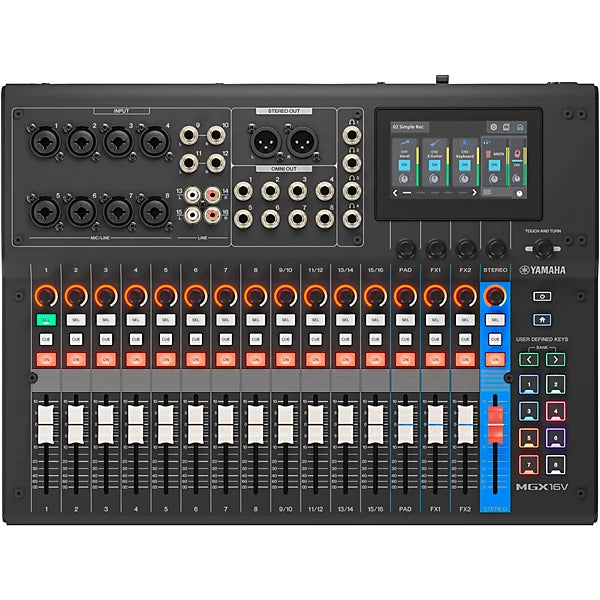 Yamaha MGX16V B 22-Channel Digital Mixing Console w/Video Interface