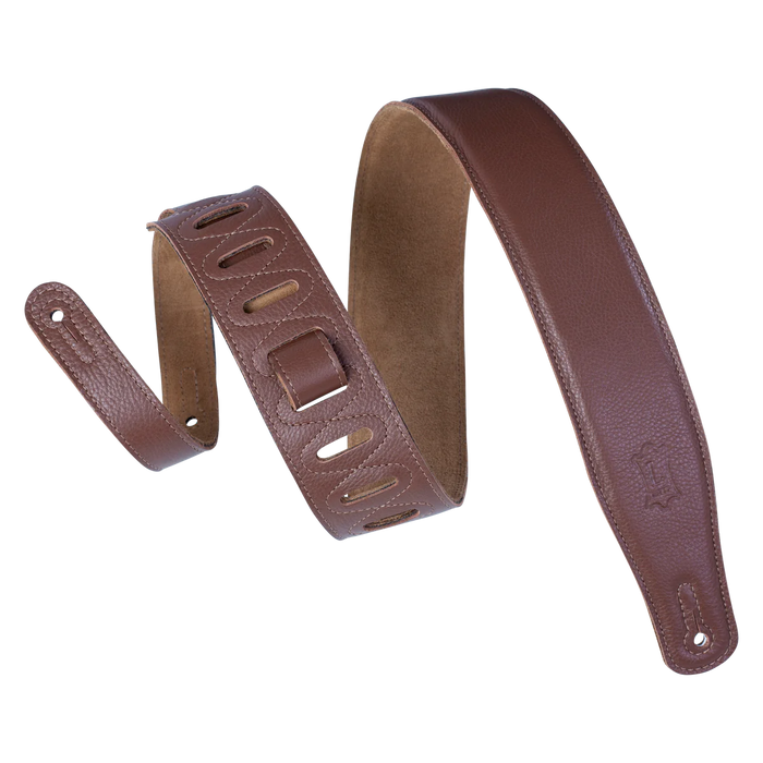 Levy's M26GF Garment Leather Guitar Strap - Brown